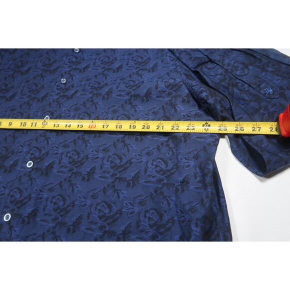 Robert Graham Mens Button Up Shirt 3XL Long Sleeve Floral Pattern Rose Flip Cuff - Picture 9 of 10